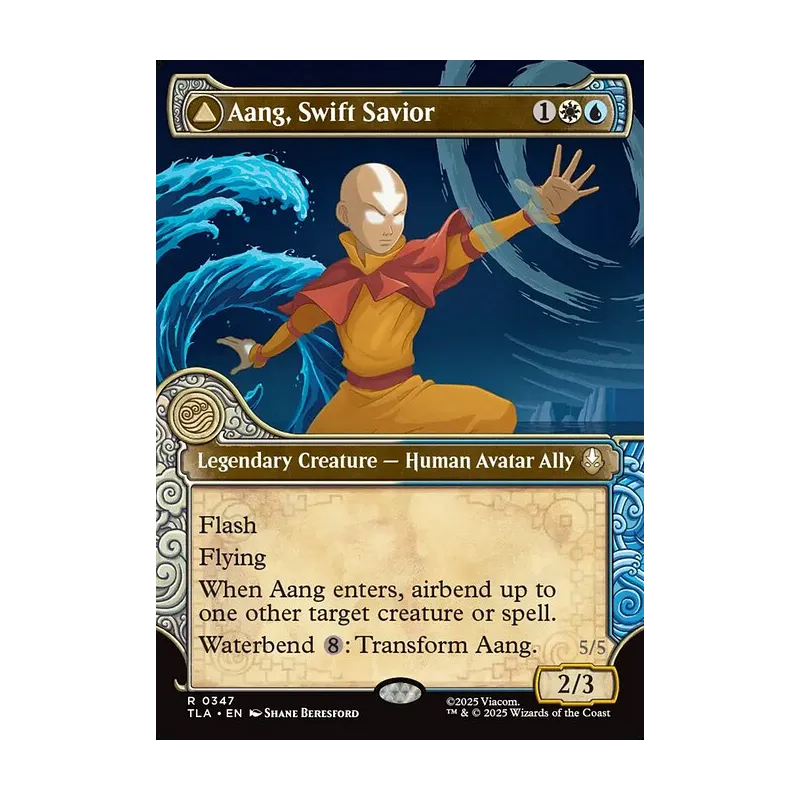 Aang, Swift Savior // Aang and La, Ocean's Fury (Showcase) - Avatar: The Last Airbender (Near Mint)