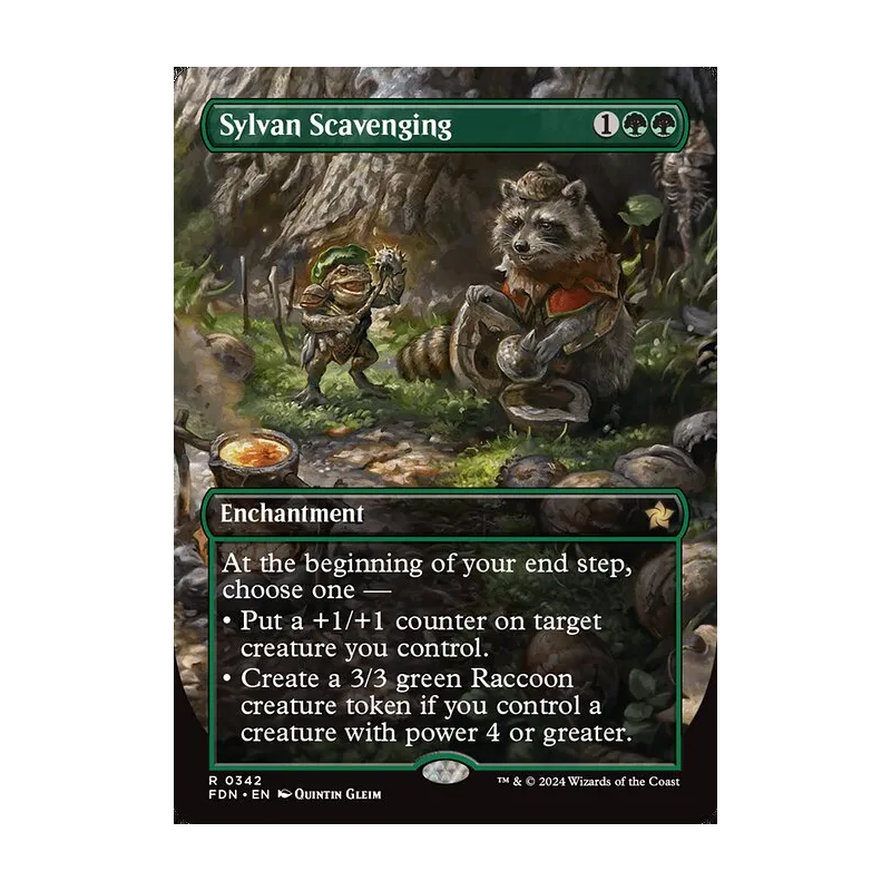 Sylvan Scavenging (Borderless) - Foundations (Near Mint)