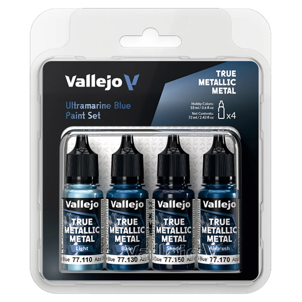 Vallejo: True Metallic Metal: Ultramarine Blue Paint Set (Preorder)