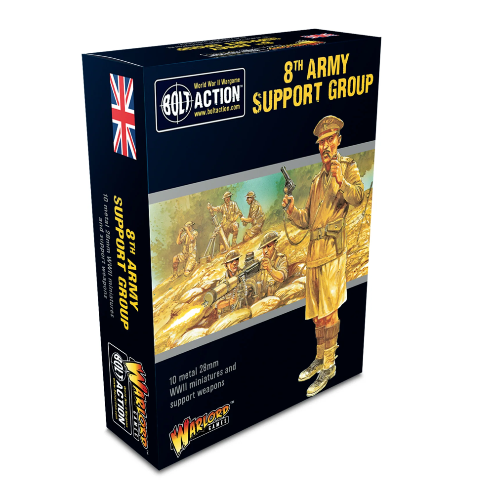 Bolt Action: 8th Army Support Group (HQ, Mortar & MMG)