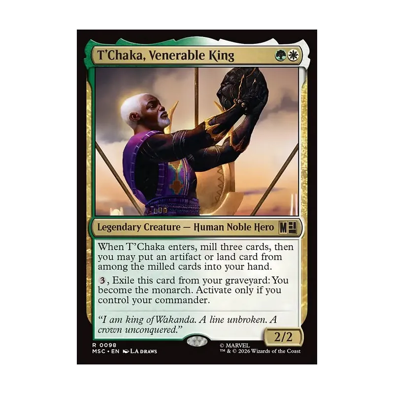 T'Chaka, Venerable King (Surge Foil) - Marvel Super Heroes Commander (Foil Near Mint)