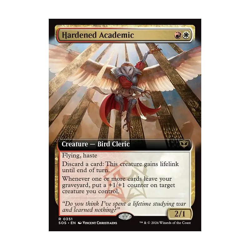 Hardened Academic (Extended Art) - Secrets of Strixhaven (Near Mint)