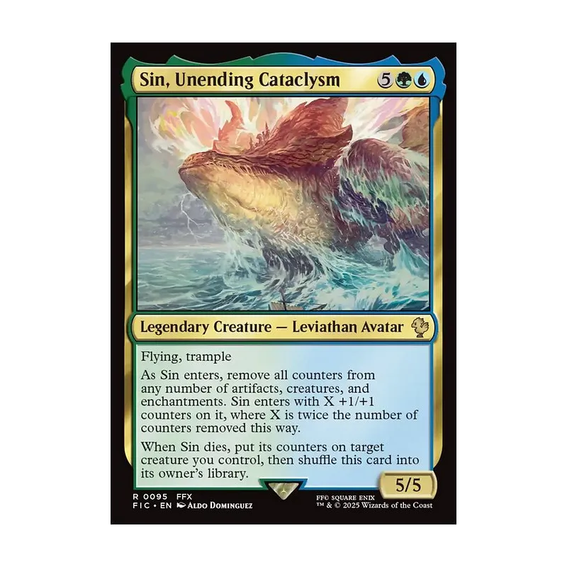 mtg final fantasy leviathan commander Summon: Art Card (Gold-Stamped Signature) Art Series: (AFIN) #38 The MTG Final Fantasy commanders