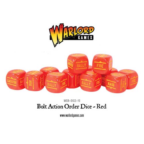 Bolt Action: Orders Dice - Red (12)