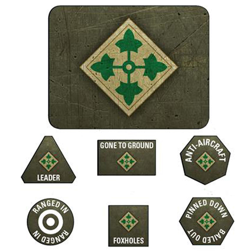 Flames of War WW2: 4th Infantry Division - Tokens & Objectives