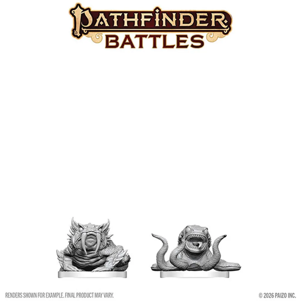 Pathfinder Battles Deep Cuts Unpainted Minis: W30 Bogwid & Slurk (Preorder)
