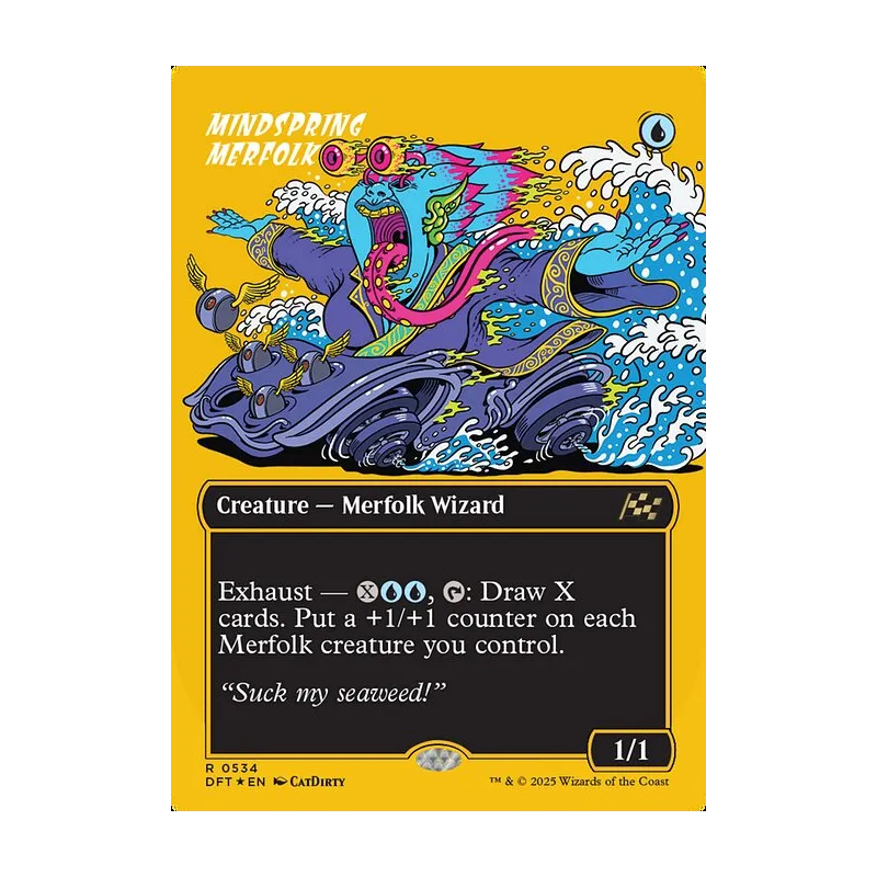 Mindspring Merfolk (Borderless) (First-Place Foil) - Aetherdrift (Foil Near Mint)