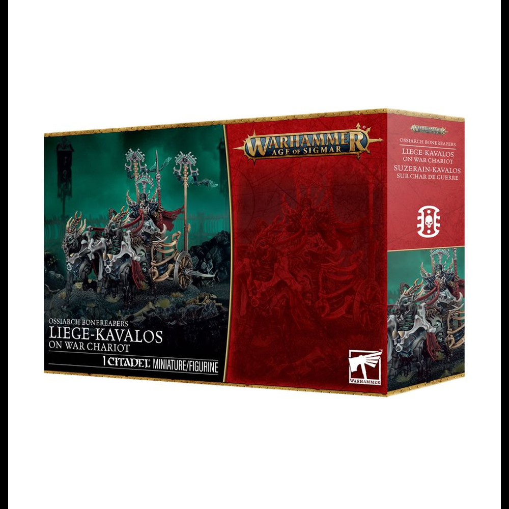 Warhammer Age of Sigmar: Ossiarch Bonereapers - Liege-Kavalos on War Chariot (Preorder)