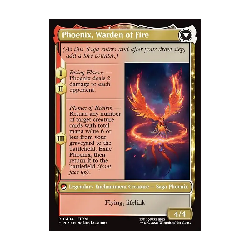 Joshua, Phoenix's Dominant // Phoenix, Warden of Fire (Extended Art) - Final Fantasy (Near Mint)