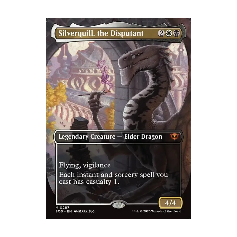 Silverquill, the Disputant (Borderless) - Secrets of Strixhaven (Near Mint)