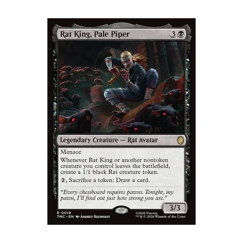 Rat King, Pale Piper (Surge Foil) - Teenage Mutant Ninja Turtles Commander (Foil Near Mint)