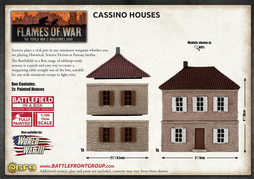 Flames of War: Battlefield in a Box - Cassino Houses (Preorder)