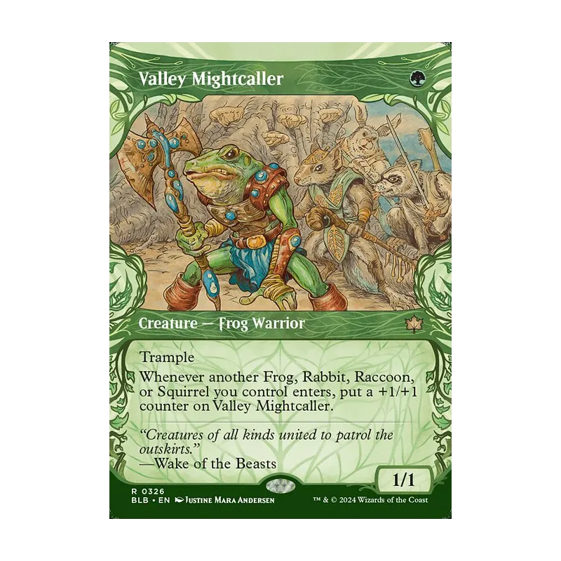Valley Mightcaller (Showcase) - Bloomburrow (Near Mint)