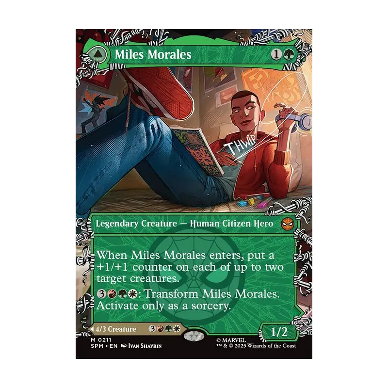 Miles Morales // Ultimate Spider-Man (0211) (Borderless) - Marvel's Spider-Man (Near Mint)