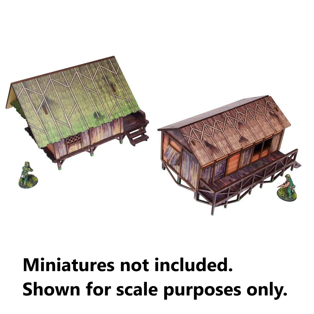 Bolt Action HDF Terrain: WW2 Pacific - Jungle Huts
