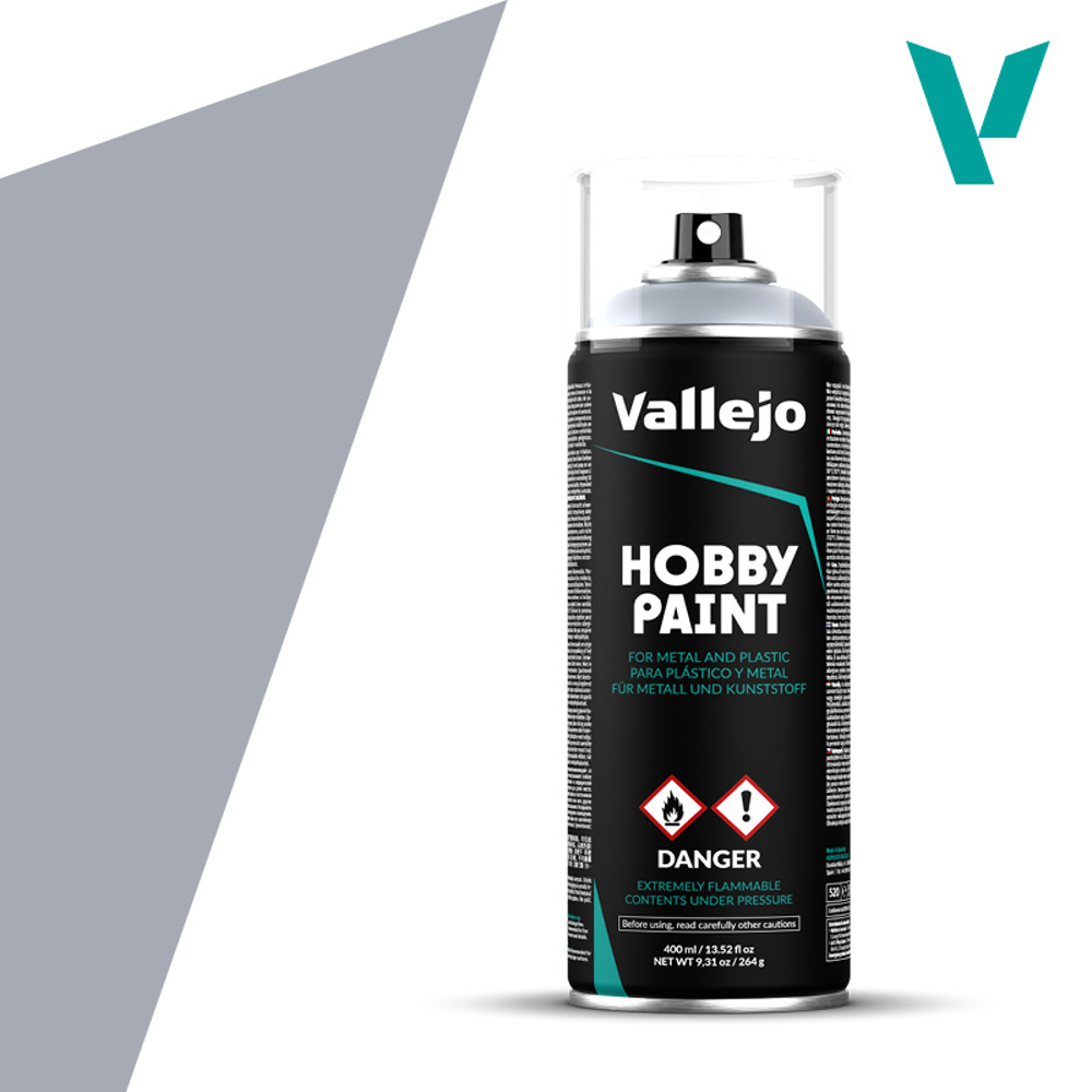 Vallejo Hobby Paint Aerosol: Silver (400ml)