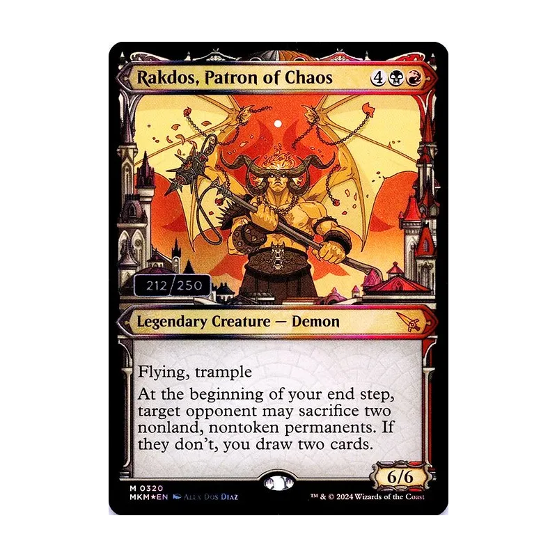 Rakdos, Patron of Chaos (Serial Numbered) - Murders at Karlov Manor (Foil Near Mint)