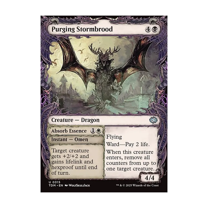 Purging Stormbrood // Absorb Essence (Showcase) - Tarkir: Dragonstorm (Near Mint)