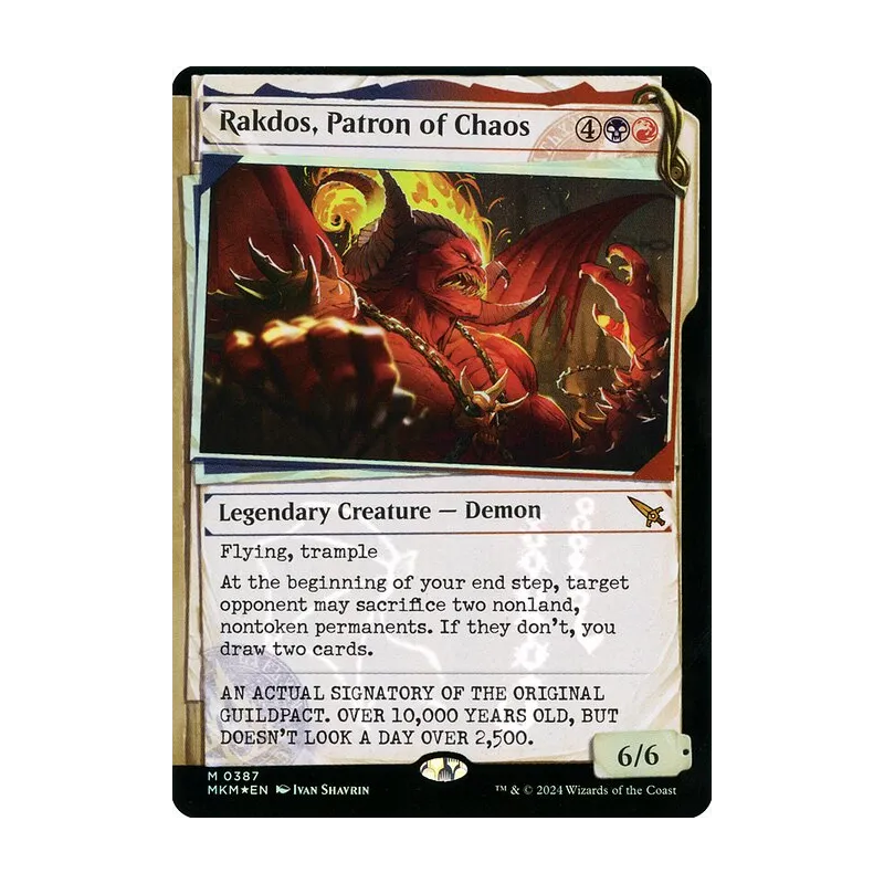 Rakdos, Patron of Chaos (Showcase) (Invisible Ink) - Murders at Karlov Manor (Foil Near Mint)
