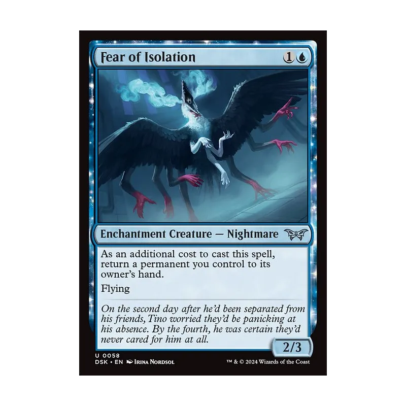 Fear of Isolation - Duskmourn: House of Horror (Foil Near Mint)