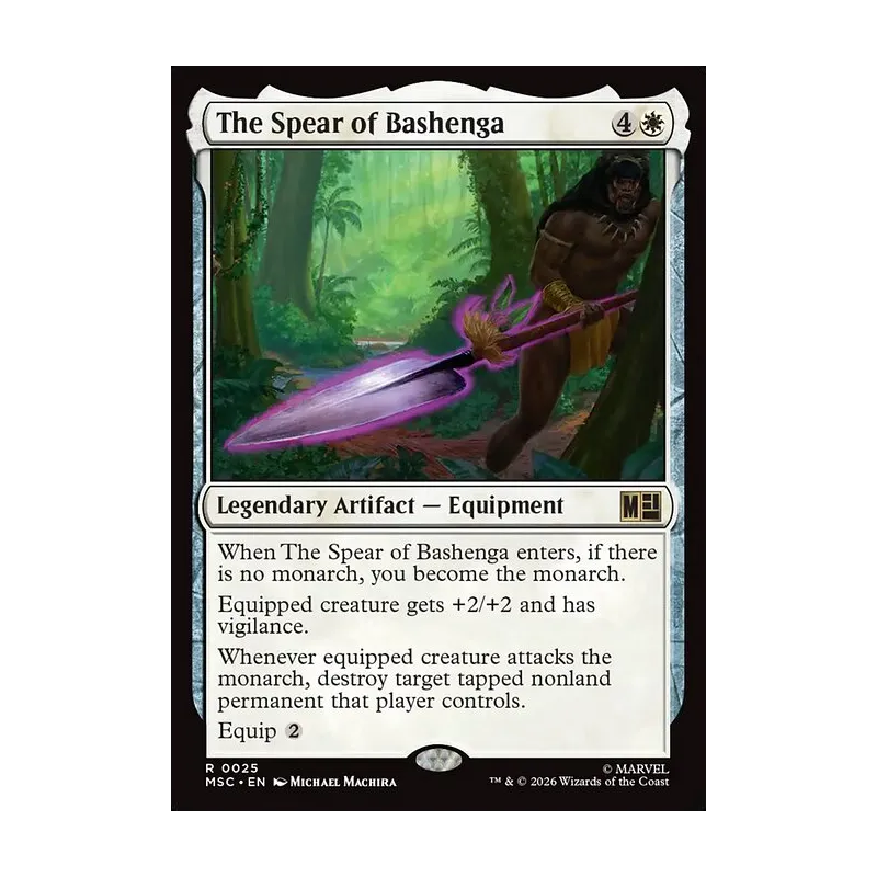 The Spear of Bashenga (Surge Foil) - Marvel Super Heroes Commander (Foil Near Mint)