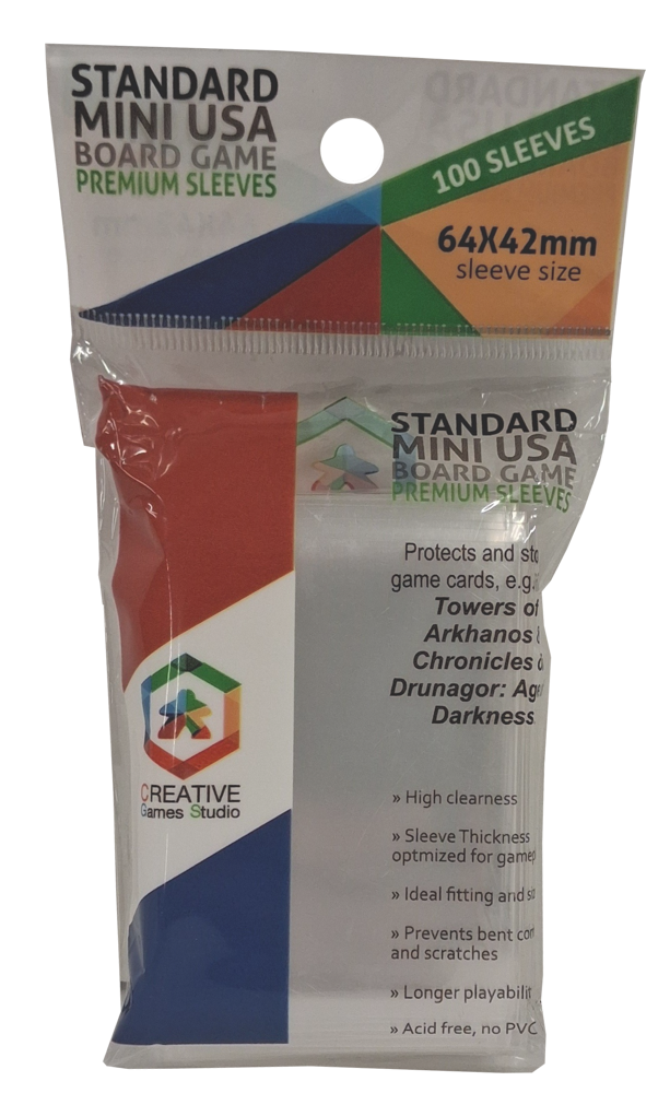 Creative Games Studio: Mini USA Board Game Premium Sleeves (100) (New Arrival)