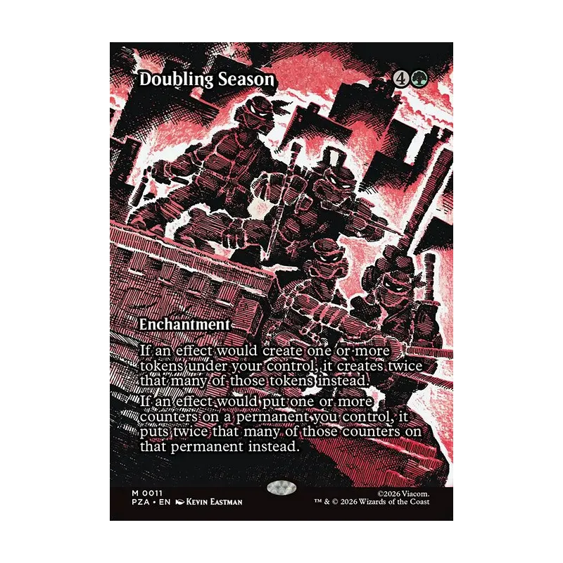 Doubling Season (Borderless) - Teenage Mutant Ninja Turtles Source Material (Near Mint)