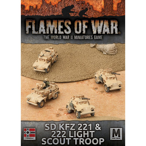 Flames of War: WW2 - Sd Kfz 221 & 222 Light Scout Troop