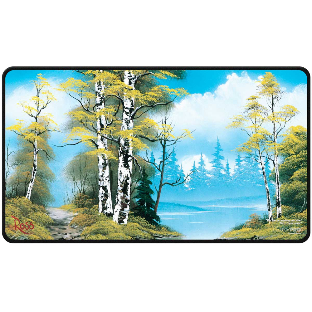 Bob Ross Lakeside Path: Black-Stitched Playmat