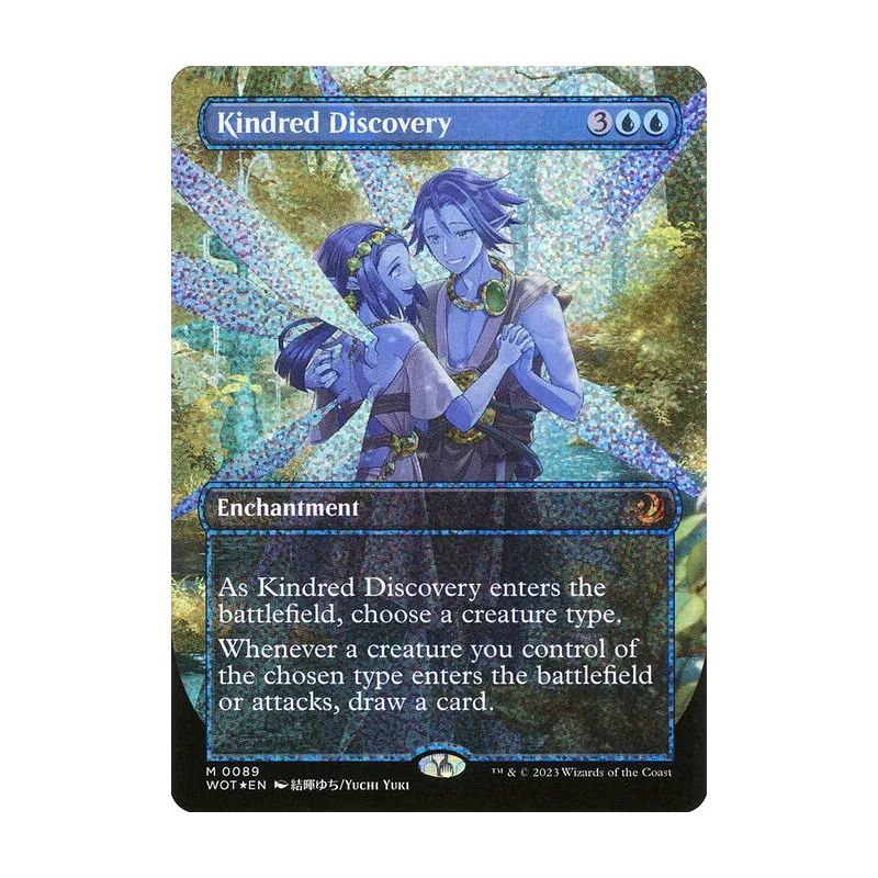 Kindred Discovery (Anime Borderless) (Confetti Foil) - Wilds of Eldraine: Enchanting Tales (Foil Near Mint)
