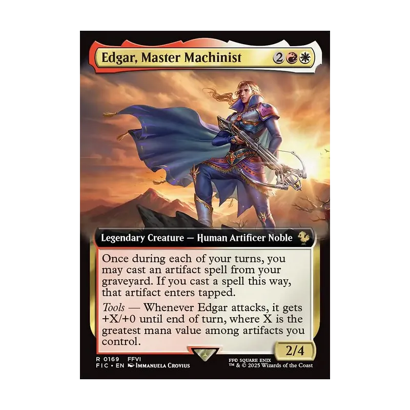 mtg final fantasy edh Edgar, Master Machinist ready to play right out of the box Final Fantasy Debut Card Review