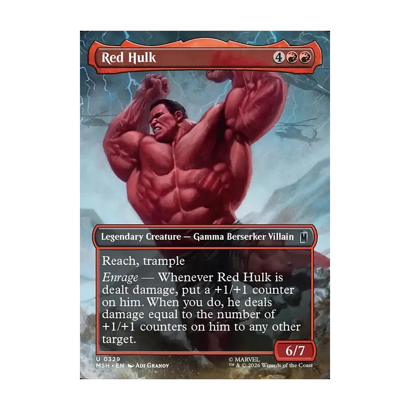 Red Hulk (Borderless) - Marvel Super Heroes (Near Mint)