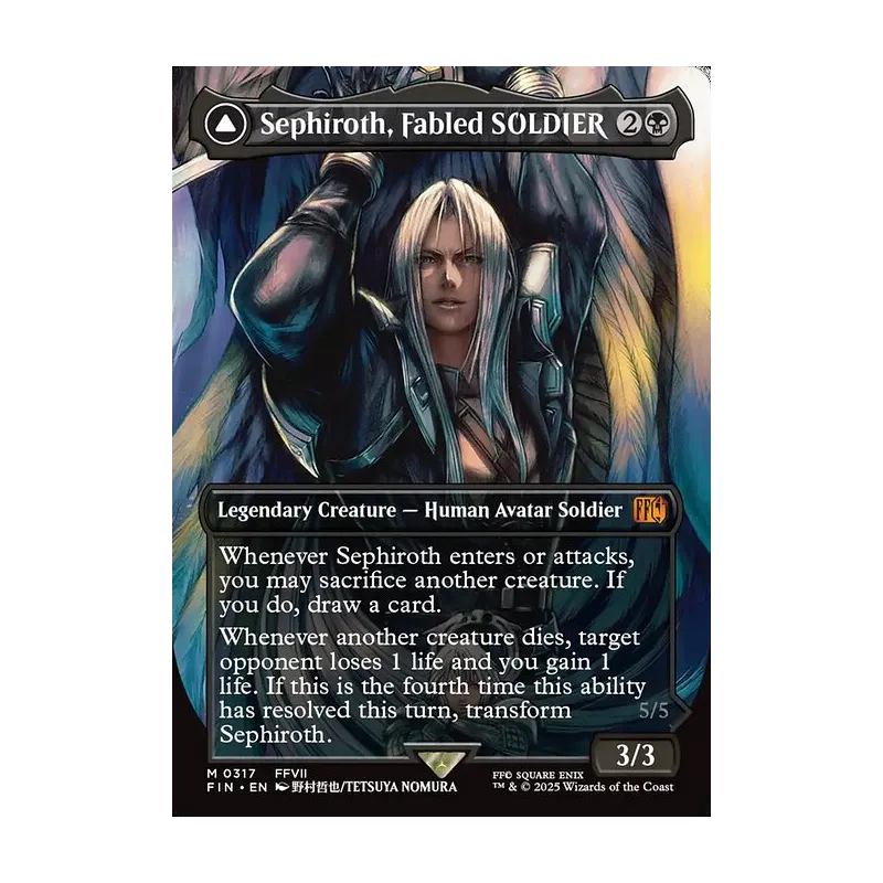 Sephiroth, Fabled SOLDIER // Sephiroth, One-Winged Angel (0317) (Borderless) - Final Fantasy (Near Mint)