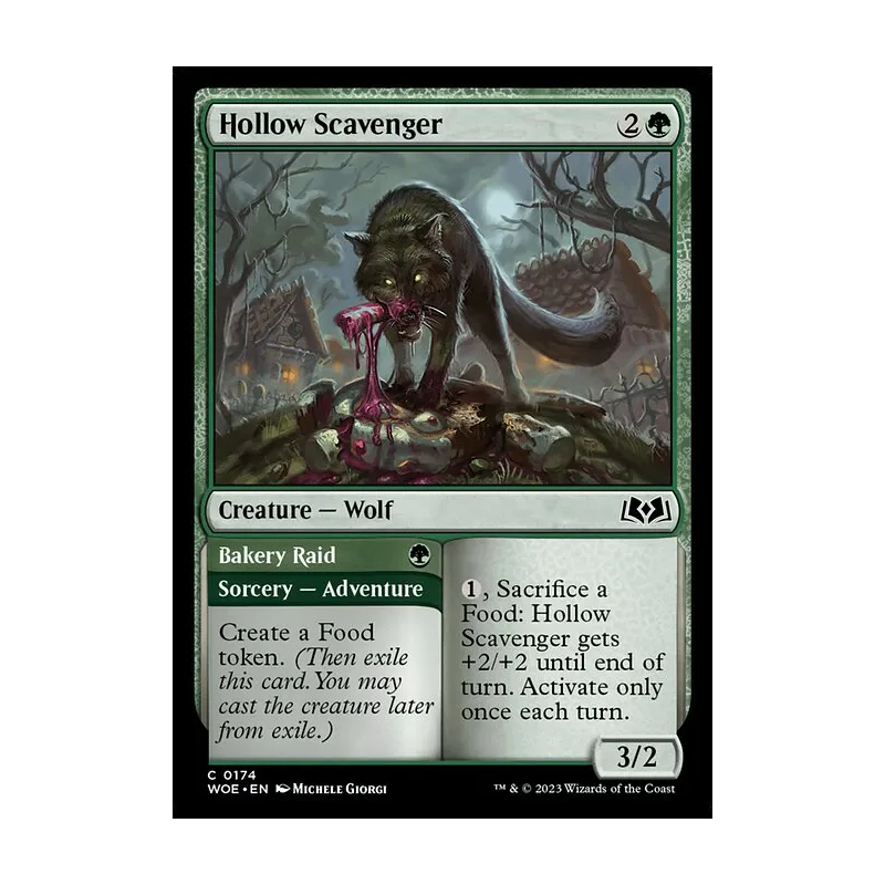 Hollow Scavenger // Bakery Raid - Wilds of Eldraine (Near Mint)