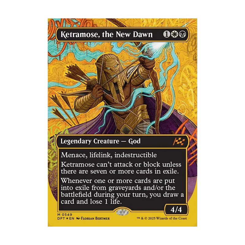 Ketramose, the New Dawn (Borderless) (First-Place Foil) - Aetherdrift (Foil Near Mint)