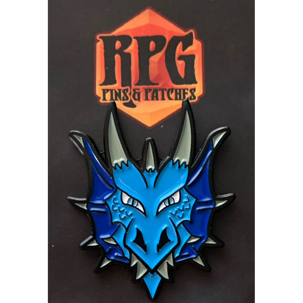 Enamel Pin: Dragon Head - Blue (Last Chance)