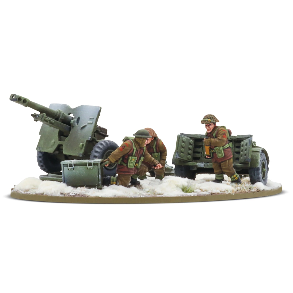 Bolt Action: 25-Pdr Light Howitzer with British Infantry (Winter) Crew