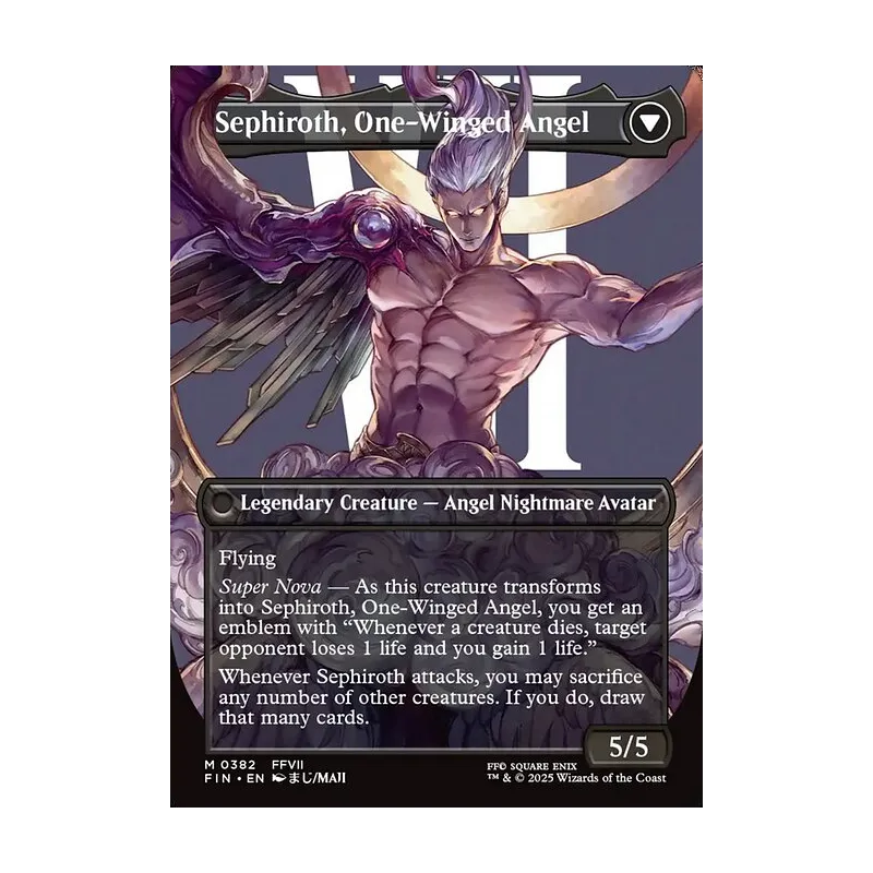 Sephiroth, Fabled SOLDIER // Sephiroth, One-Winged Angel (0382) (Borderless) - Final Fantasy (Near Mint)