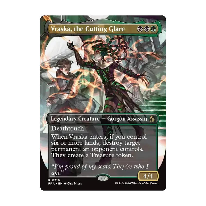 Vraska, the Cutting Glare (Borderless) - Reality Fracture (Near Mint)