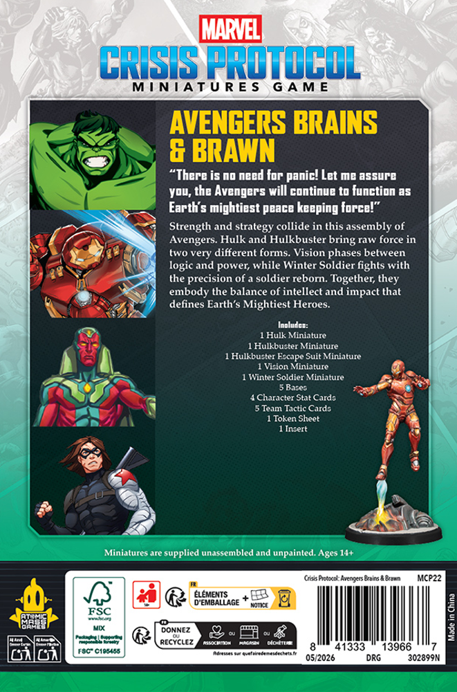Marvel Crisis Protocol: Avengers Brains & Brawn Character Pack (Preorder)