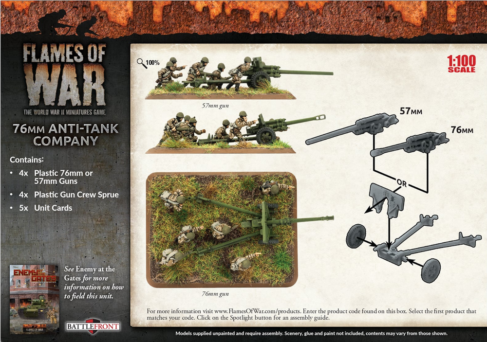 Flames of War WW2: Soviet - 76mm Anti-Tank Company