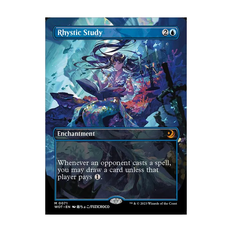 Rhystic Study (Anime Borderless) - Wilds of Eldraine: Enchanting Tales (Near Mint)