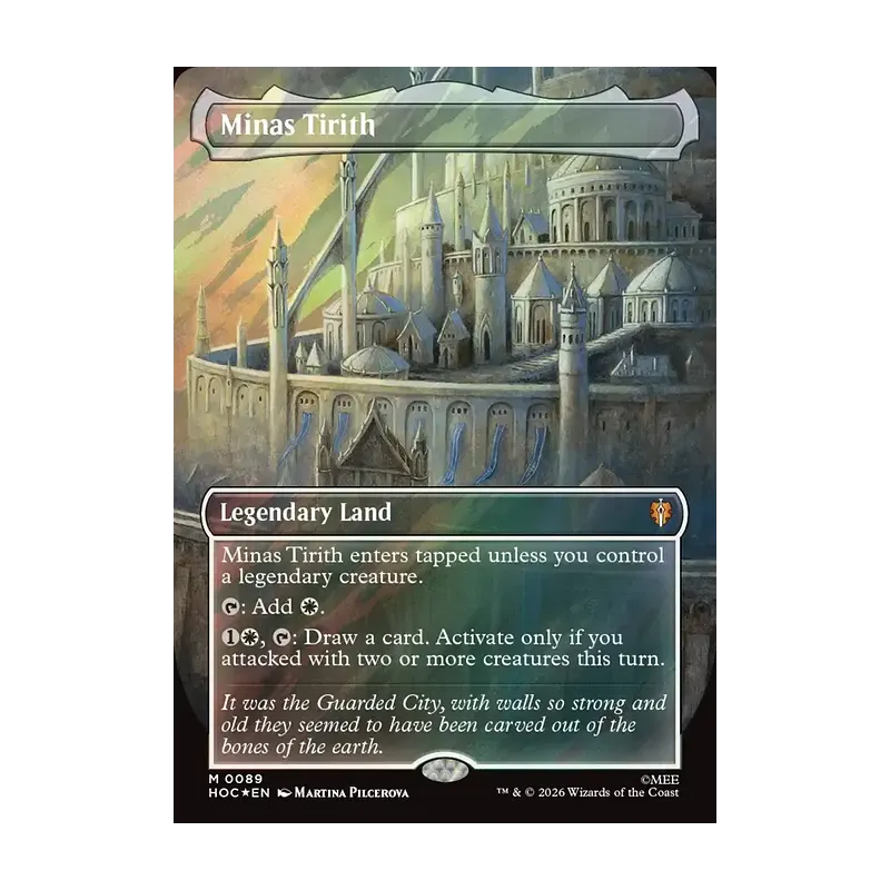 Minas Tirith (Borderless) (Surge Foil) - The Hobbit Eternal (Foil Near Mint)