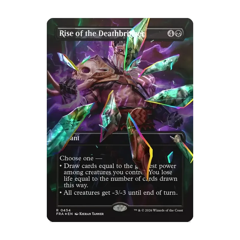 Rise of the Deathbringer (Borderless) (Facet Foil) - Reality Fracture (Foil Near Mint)