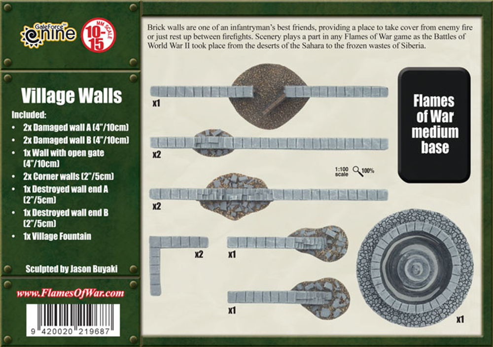 Flames of War: Battlefield in a Box - Village Walls