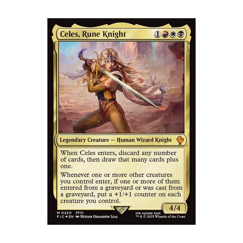Celes, Rune Knight (Surge Foil) - Final Fantasy Commander (Foil Near Mint)