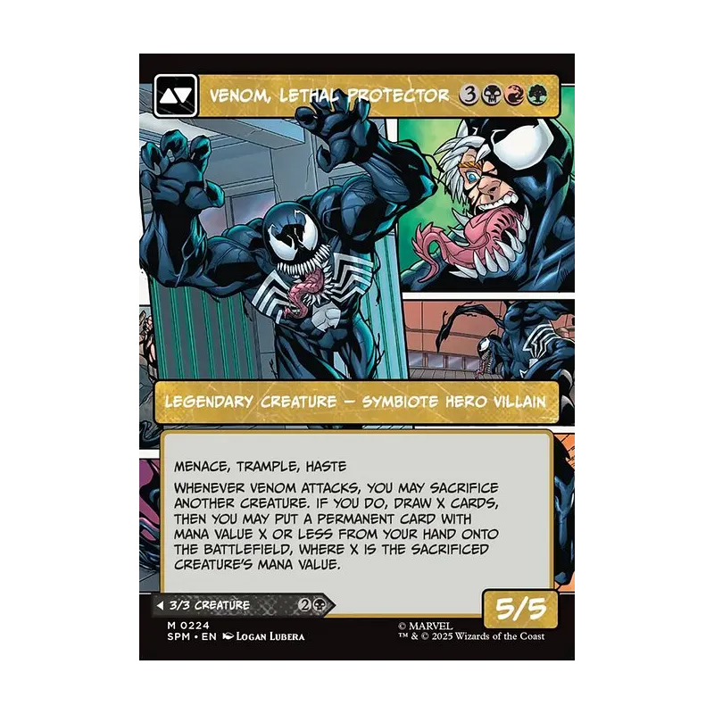 Eddie Brock // Venom, Lethal Protector (0224) (Borderless) - Marvel's Spider-Man (Near Mint)