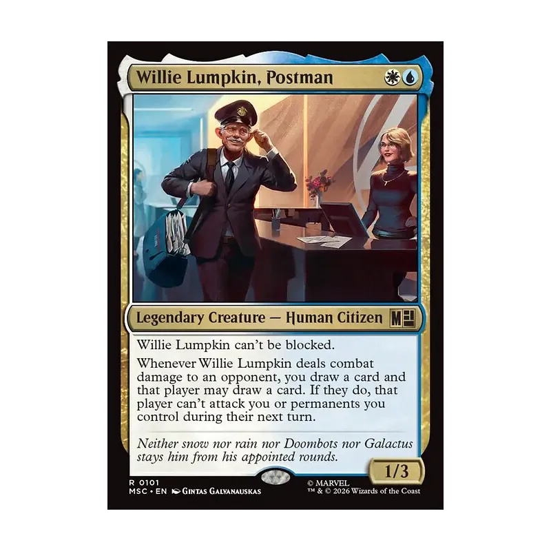 Willie Lumpkin, Postman (Surge Foil) - Marvel Super Heroes Commander (Foil Near Mint)