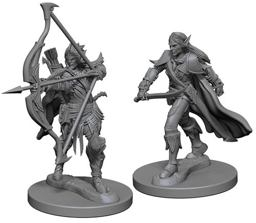 pathfinder battles deep cuts unpainted miniatures elf male fighters