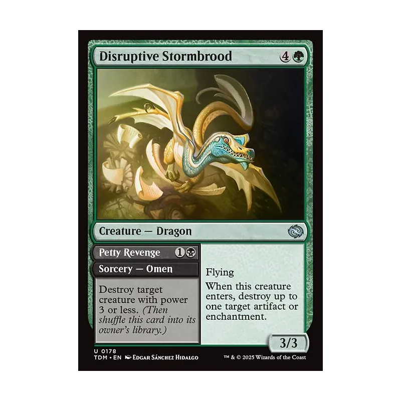 Disruptive Stormbrood // Petty Revenge - Tarkir: Dragonstorm (Foil Near Mint)